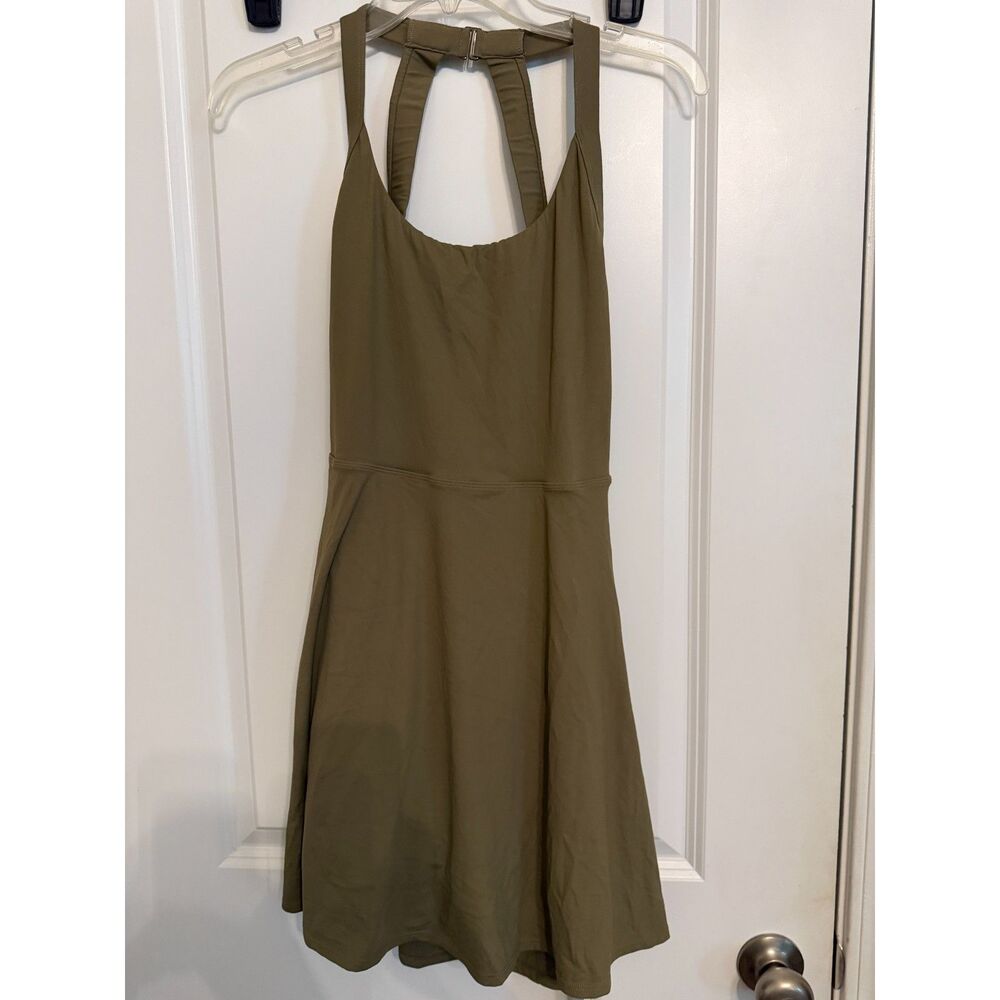 Halara SoftlyZero Olive Green Backless Halter Active Dress – New With Tags